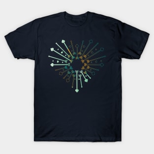 Green and Yellow Arrows Forming a Heart T-Shirt